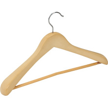 Hot Sell Fashionable Design Standard Hotel Custom Logo Wooden Clothes Hanger